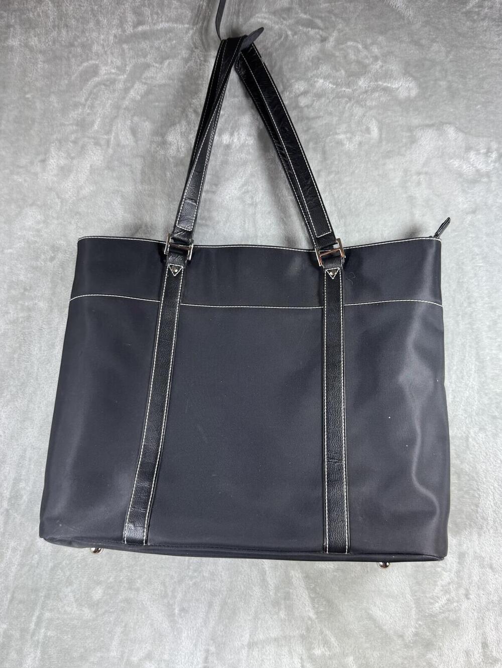 Mobile Edge Black Nylon and Leather Tote Bag 17‎ x 14.5